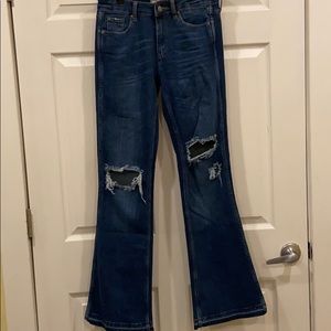 Free People Distressed Flare Jeans size 27